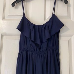 Forever 21 navy blue ruffled sundress, size M